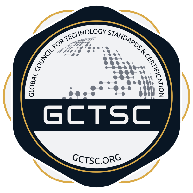 GCTSC accreditation seal: Global Council for Technology Standards and Certification